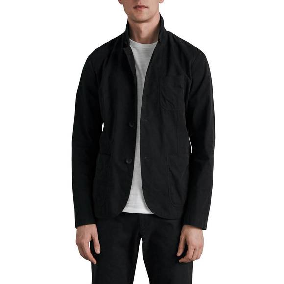 NEW RAG & BONE peached cotton prospect cardigan jacket in black